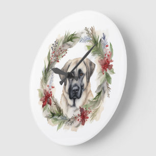 Anatolian Shepherd Weihnachtsfeiertag Große Wanduhr