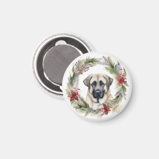 Anatolian Shepherd Weihnachtsfeiertag Magnet (Vorderseite/Rückseite)