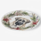 Anatolian Shepherd Weihnachtsfeiertag Pappteller (Schrägansicht)