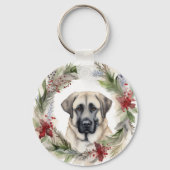 Anatolian Shepherd Weihnachtsfeiertag Schlüsselanhänger (Vorderseite)