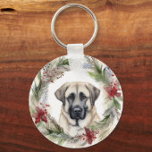 Anatolian Shepherd Weihnachtsfeiertag Schlüsselanhänger (Vorderseite)