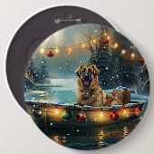 Anatolian Shepherd Weihnachtsfeiertage Button (Vorne & Hinten)