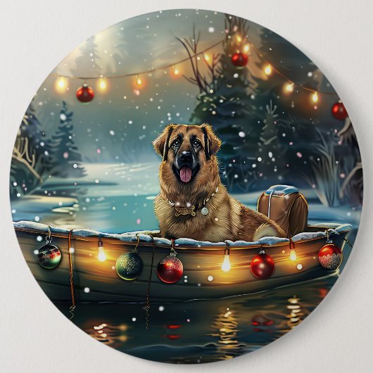 Anatolian Shepherd Weihnachtsfeiertage Button (Vorderseite)