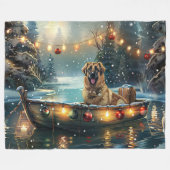 Anatolian Shepherd Weihnachtsfeiertage Fleecedecke (Vorderseite (Horizontal))
