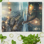 Anatolian Shepherd Weihnachtsfeiertage Geschirrtuch (Gefaltet)