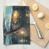 Anatolian Shepherd Weihnachtsfeiertage Geschirrtuch (Viertel Falte)