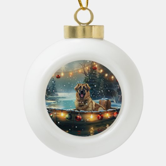 Anatolian Shepherd Weihnachtsfeiertage Keramik Kugel-Ornament (Vorderseite)