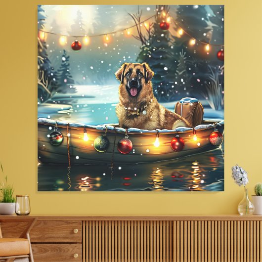 Anatolian Shepherd Weihnachtsfeiertage Leinwanddruck (Insitu (Wohnzimmer))