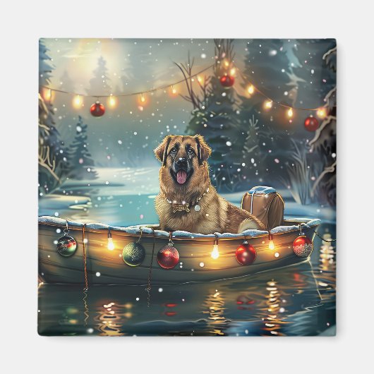 Anatolian Shepherd Weihnachtsfeiertage Magnet (Vorne)