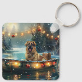 Anatolian Shepherd Weihnachtsfeiertage Schlüsselanhänger (Rückseite)