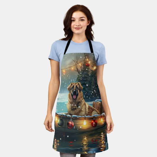 Anatolian Shepherd Weihnachtsfeiertage Schürze (Getragen)