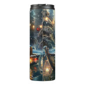 Anatolian Shepherd Weihnachtsfeiertage Thermosbecher (Rückseite)