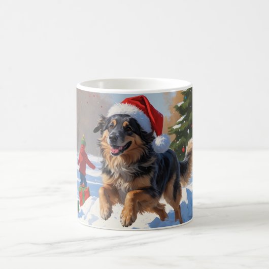 Anatolian Shepherd Weihnachtsfest Schnee Kaffeetasse (Mittel)