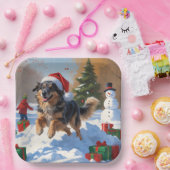 Anatolian Shepherd Weihnachtsfest Schnee Pappteller (Party)