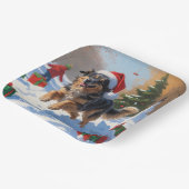 Anatolian Shepherd Weihnachtsfest Schnee Pappteller (Gewinkelt)