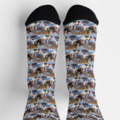Anatolian Shepherd Weihnachtsfest Schnee Socken (Oben)