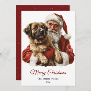 Anatolian Shepherd Weihnachtsmann Feiertagskarte