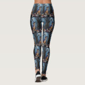 Anatolian Shepherd Whimsical Halloween Malerei Leggings (Rückseite)