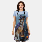 Anatolian Shepherd Whimsical Halloween Malerei Schürze (Getragen)