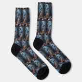 Anatolian Shepherd Whimsical Halloween Malerei Socken (Rechts)