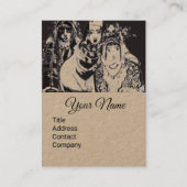 ANATOLIANISCHE MÄDCHEN Zeichnend Schwarzbraunes Kr Visitenkarte (Vorderseite)