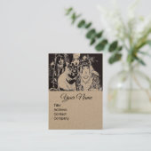 ANATOLIANISCHE MÄDCHEN Zeichnend Schwarzbraunes Kr Visitenkarte (Stehend Vorderseite)