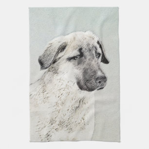 Anatolische Hirtenmalerei - Original Hundekunst Handtuch