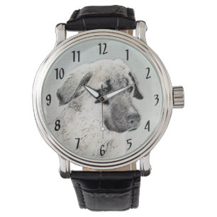 Anatolische Hirtenmalerei - Originelle Hundekunst Armbanduhr