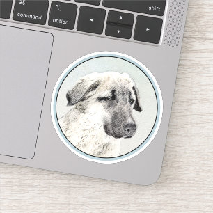 Anatolische Hirtenmalerei - Originelle Hundekunst Aufkleber