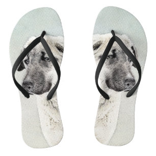 Anatolische Hirtenmalerei - Originelle Hundekunst Badesandalen