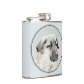 Anatolische Hirtenmalerei - Originelle Hundekunst Flachmann (Rechts)