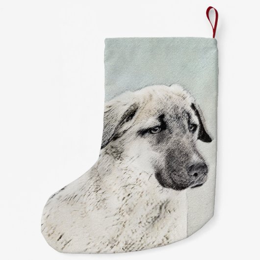 Anatolische Hirtenmalerei - Originelle Hundekunst Kleiner Weihnachtsstrumpf (Rückseite)