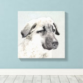 Anatolische Hirtenmalerei - Originelle Hundekunst Leinwanddruck (Insitu (Holzboden))