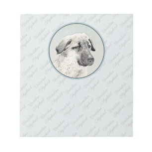 Anatolische Hirtenmalerei - Originelle Hundekunst Notizblock