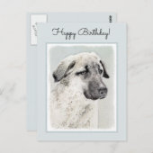 Anatolische Hirtenmalerei - Originelle Hundekunst Postkarte (Vorne/Hinten)