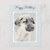 Anatolische Hirtenmalerei - Originelle Hundekunst Postkarte (Vorderseite)