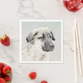 Anatolische Hirtenmalerei - Originelle Hundekunst Serviette (Beispiel)