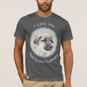 Anatolische Hirtenmalerei - Originelle Hundekunst T-Shirt (Vorderseite)