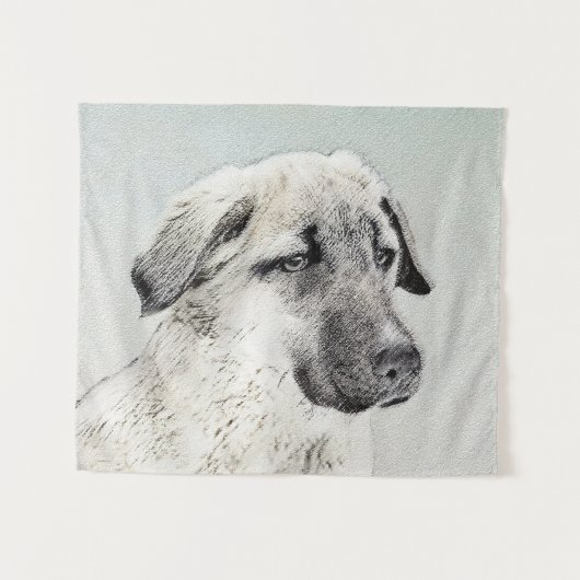 Anatolische Hirtenmalerei - Originelle Hundekunst Wandteppich (Vorderseite (Horizontal))