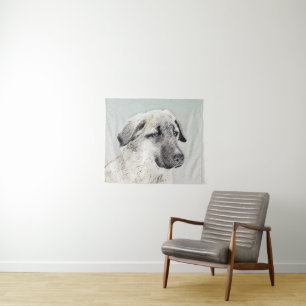 Anatolische Hirtenmalerei - Originelle Hundekunst Wandteppich