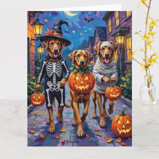 Anatolische Schäferhunde Halloween-Kostüme Karte (Gelbe Blume)