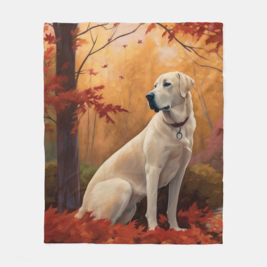 Anatolischer Hirte im Herbst Leaves Fall Inspirier Fleecedecke (Vorderseite)