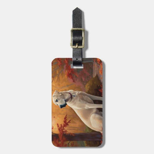 Anatolischer Hirte im Herbst Leaves Fall Inspirier Gepäckanhänger (Vorderseite vertikal)