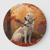 Anatolischer Hirte im Herbst Leaves Fall Inspirier Große Wanduhr (Vorderseite)