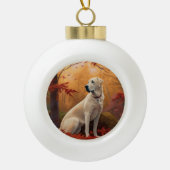 Anatolischer Hirte im Herbst Leaves Fall Inspirier Keramik Kugel-Ornament (Vorderseite)