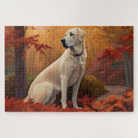 Anatolischer Hirte im Herbst Leaves Fall Inspirier Puzzle (Horizontal)