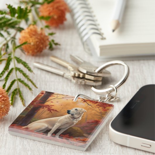 Anatolischer Hirte im Herbst Leaves Fall Inspirier Schlüsselanhänger (Vorderseite rechts)