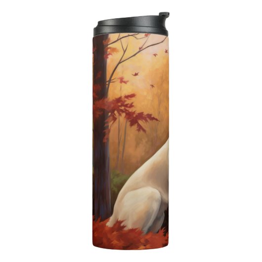 Anatolischer Hirte im Herbst Leaves Fall Inspirier Thermosbecher (Nach links gedreht)