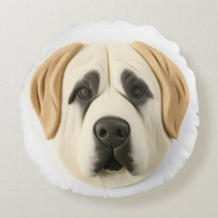 Anatolischer Hirtenhund 3D Inspiriert Rundes Kissen