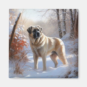 Anatolischer Hirtenhund Lass es schneien Weihnacht Magnet